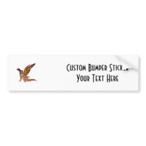 Orange Monarch Pixie Butterfly Fairy 3 - Bumper Sticker