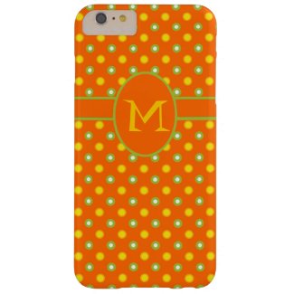 Orange Monogram Polka Dots iPhone 6 Plus Case