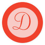 orange monogram stickers