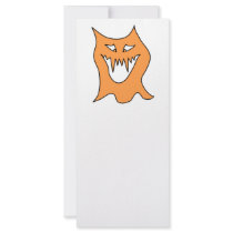 Orange Monster. Customized Rack Card