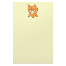 Orange Monster. Customized Stationery