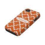 Orange Moroccan Personalized iPhone Iphone 4 Tough Cover