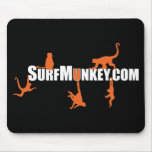 Orange munkeys in the Hanging Munkeys design Mouse Pad