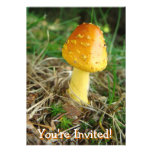 Orange Mushroom Invitation