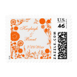 Orange Nature Wedding stamps