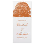 Orange Oak Tree Fall Wedding Program Custom Rack Card