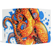 orange octopus 3 ring binders