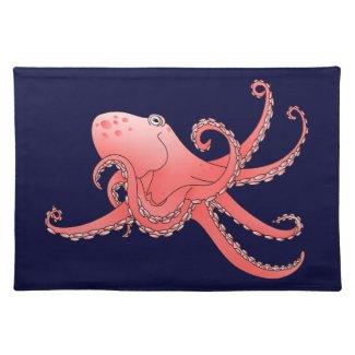 Orange octopus place mats