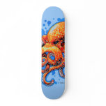 orange octopus skate deck