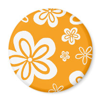 Orange Oopsy-Daisy Magnet by DesignerGal Orange Oopsy-Daisy Magnet