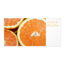 Orange/Orange Custom Photo Card