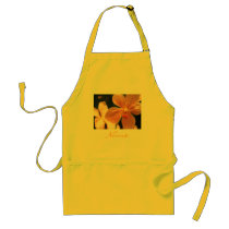 Orange Orchid Personalized Apron