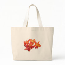 Orange Orchids bags
