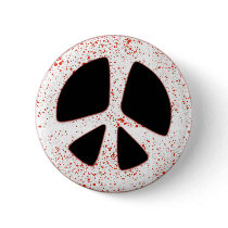 ORANGE PAINT SPLATTER PEACE SIGN buttons by dgpaulart ORANGE PAINT SPLATTER PEACE SIGN buttons