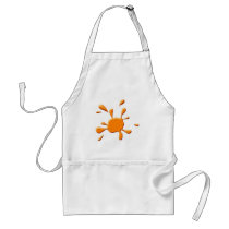 orange-paint-splodge aprons by prawny orange-paint-splodge aprons