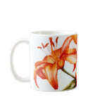 Orange painted fine art lily mug