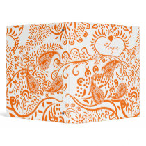 Orange Paisley Binder