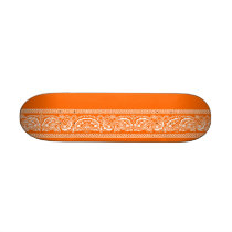 Orange Paisley Skateboard Mini