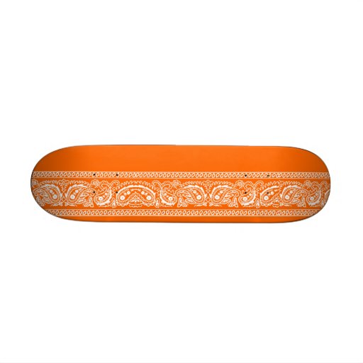 Orange Paisley Skateboard Mini