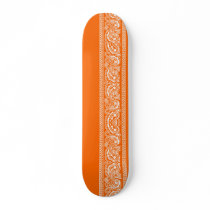 Orange Paisley Skateboard Pro