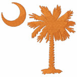 Orange Palmetto Moon Embroidered Shirt