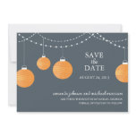 Orange Paper Lantern Wedding Save the Date Personalized Announcement
