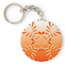 orange patterened keychain