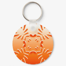 orange patterened keychain by kool27 orange patterened keychain