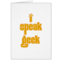 Orange Pattern I Speak geek cards