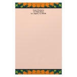 orange pattern customized stationery