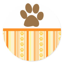 Orange Paw Print Wallpaper Sticker by PoshPetPrints Orange Paw Print Wallpaper Sticker