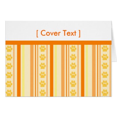 Paw Print Wallpaper. Orange Pawprint Wallpaper Card