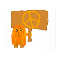 orange peace post cards