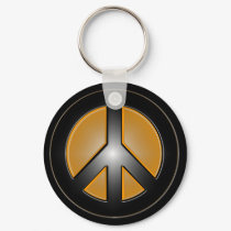 orange peace sign keychains