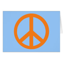 Orange Peace Sign Products cards