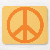 Orange Peace Sign Products mousepads