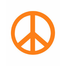 Orange Peace Sign Products t-shirts