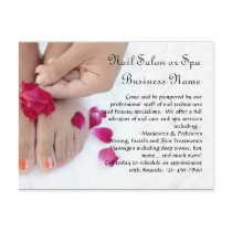 Orange Pedicure, Pink Rose, Nail Salon Postcards