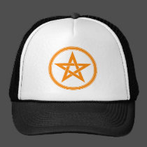 Orange Pentacle Pentagram hats