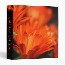 Orange Pig Face Vinyl Binder
