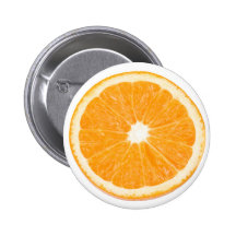 Orange Pinback Buttons