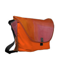 Orange Pink and White Abstract Art Printed Courier Bags