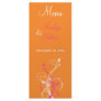 Orange, Pink, and White Floral Menu Card Custom Rack Cards