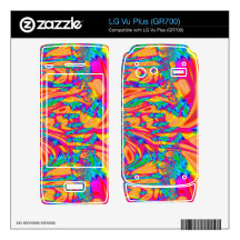 orange pink fractal garden skin for the LG vu plus