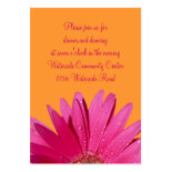 Orange & Pink Gerbera Daisy Reception Card Business Cards