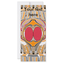 Orange pink superfly design rack cards