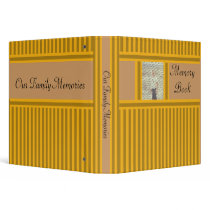 Orange Pinstripe Memory Book / Photo Album Vinyl Binder