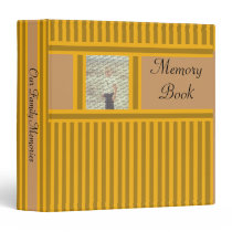 Orange Pinstripe Memory Book / Photo Album Vinyl Binder