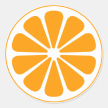 orange pinwheel sticker
