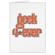 Orange Plaid Geek 4ever cards